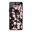 Black Cherry Blossom Glass Case for Samsung Galaxy Note 9 Hot on Sale