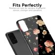 Black Spring Floral Glass Case for Samsung Galaxy S10E Online Hot Sale