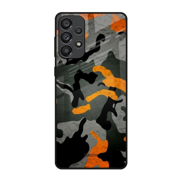 Camouflage Orange Glass Case For Samsung Galaxy A33 5G Online now