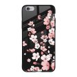 Black Cherry Blossom Glass Case for Apple iPhone 6 Hot on Sale