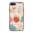 Abstract Faces Glass Case for Apple iPhone 8 Plus Sale