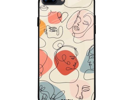 Abstract Faces Glass Case for Apple iPhone 8 Plus Sale