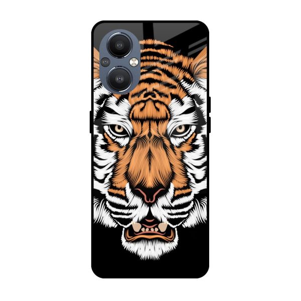 Angry Tiger Glass Case For OnePlus Nord N20 5G Discount