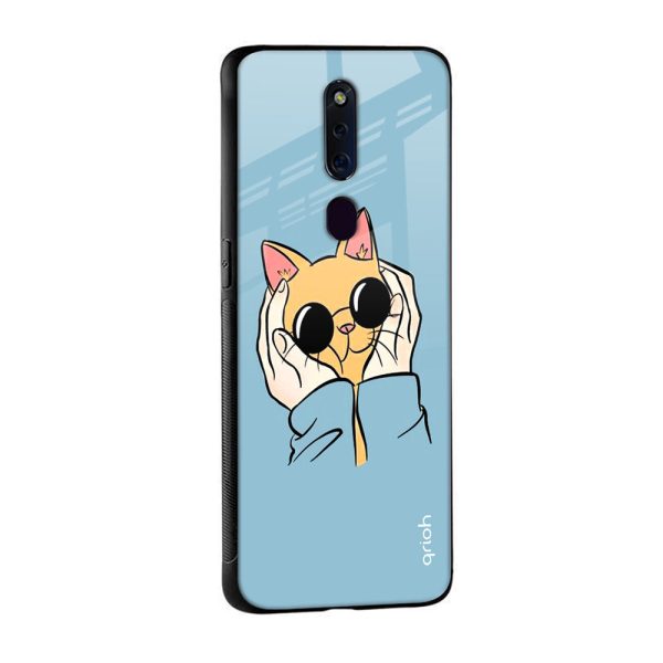 Adorable Cute Kitty Glass Case For OPPO F21 Pro 4G For Sale