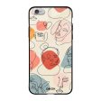 Abstract Faces Glass Case for Apple iPhone 6 Discount