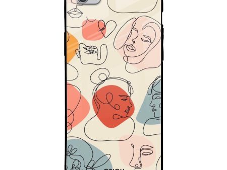 Abstract Faces Glass Case for Apple iPhone 6 Discount