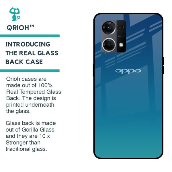 Celestial Blue Glass Case For OPPO F21 Pro 4G Sale