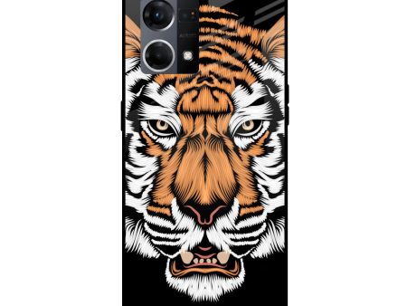 Angry Tiger Glass Case For OPPO F21 Pro 4G Cheap