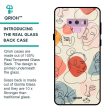 Abstract Faces Glass Case for Samsung Galaxy Note 9 Online Sale