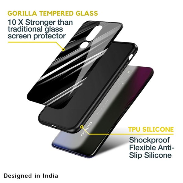 Black & Grey Gradient Glass Case For OPPO F21 Pro 4G Online Hot Sale