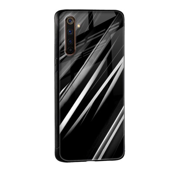 Black & Grey Gradient Glass Case For Realme C25 Online now