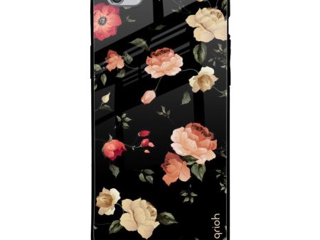 Black Spring Floral Glass Case for Apple iPhone 6 Online