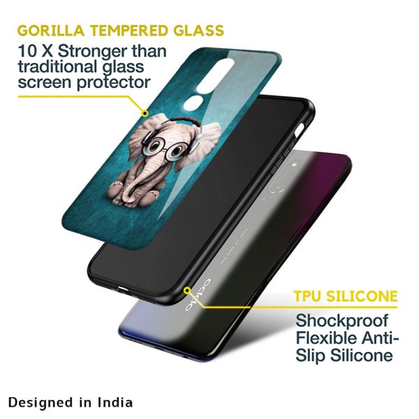 Adorable Baby Elephant Glass Case For OPPO F21 Pro 4G Cheap