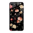 Black Spring Floral Glass Case for Apple iPhone 8 Online Sale