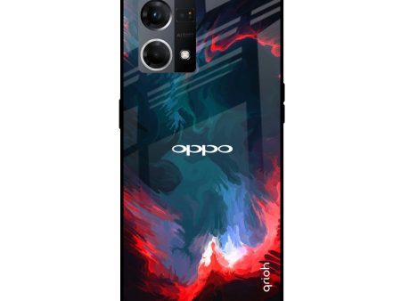 Brush Art Glass Case For OPPO F21 Pro 4G on Sale