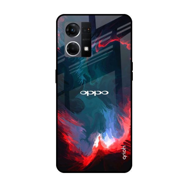 Brush Art Glass Case For OPPO F21 Pro 4G on Sale