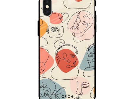 Abstract Faces Glass Case for Apple iPhone X Sale