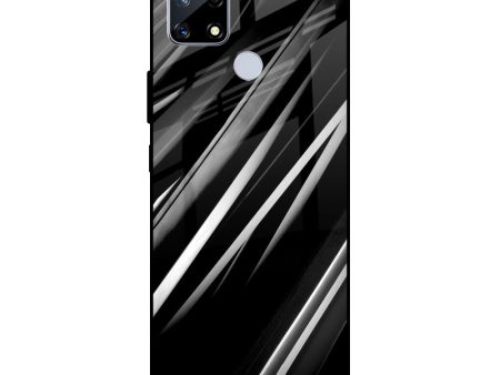 Black & Grey Gradient Glass Case For Realme C25 Online now