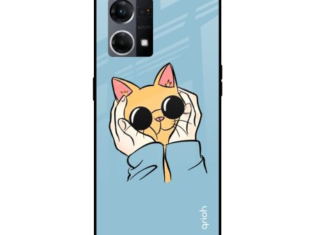 Adorable Cute Kitty Glass Case For OPPO F21 Pro 4G For Sale