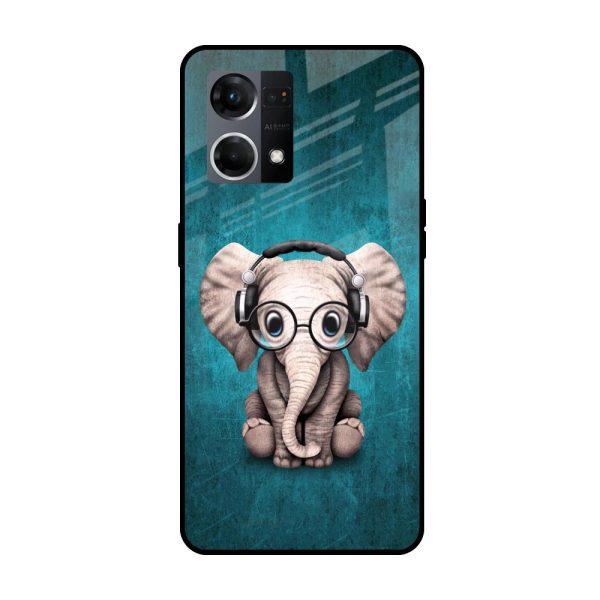 Adorable Baby Elephant Glass Case For OPPO F21 Pro 4G Cheap