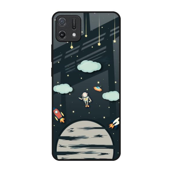 Astronaut Dream Glass Case For Oppo A16K Online Hot Sale