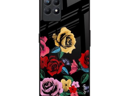 Floral Decorative Glass Case For Realme Narzo 50 Online