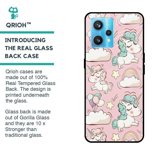 Balloon Unicorn Glass case for Realme 9 Pro Plus Online Sale