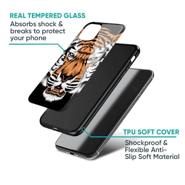 Angry Tiger Glass Case For iPhone SE 2022 Discount