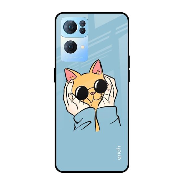 Adorable Cute Kitty Glass Case For Oppo Reno7 Pro 5G Cheap