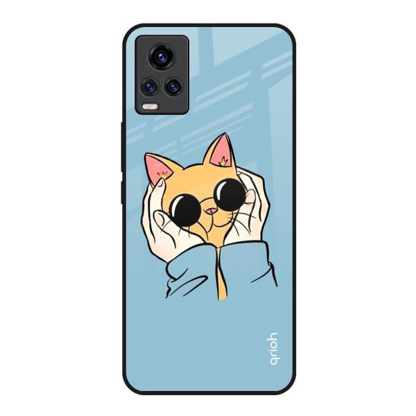 Adorable Cute Kitty Glass Case For Vivo Y73 Online Hot Sale