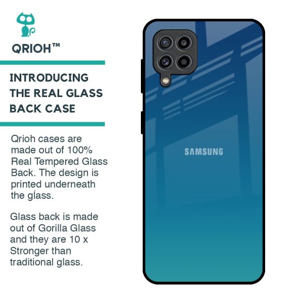 Celestial Blue Glass Case For Samsung Galaxy M32 Fashion