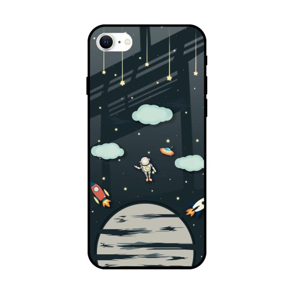 Astronaut Dream Glass Case For iPhone SE 2022 Hot on Sale