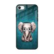 Adorable Baby Elephant Glass Case For iPhone SE 2022 Hot on Sale