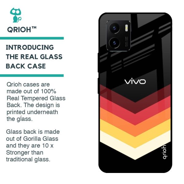 Abstract Arrow Pattern Glass Case For Vivo Y15s For Sale