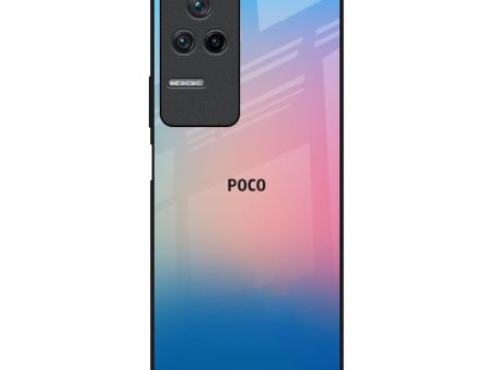 Blue & Pink Ombre Glass case for Poco F4 5G For Cheap