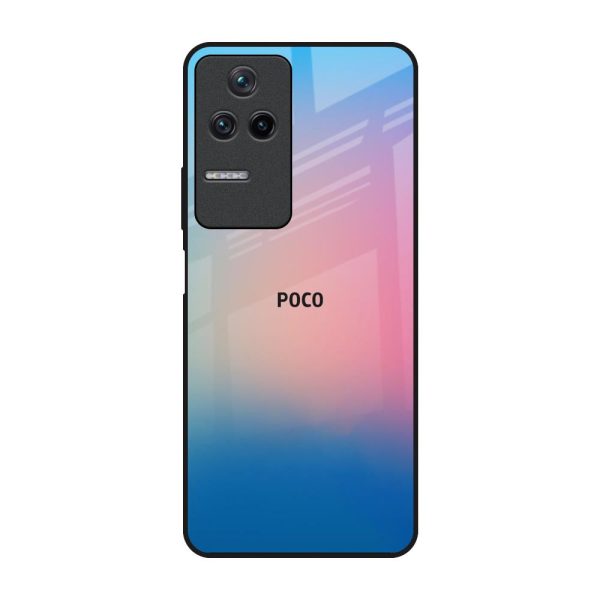 Blue & Pink Ombre Glass case for Poco F4 5G For Cheap