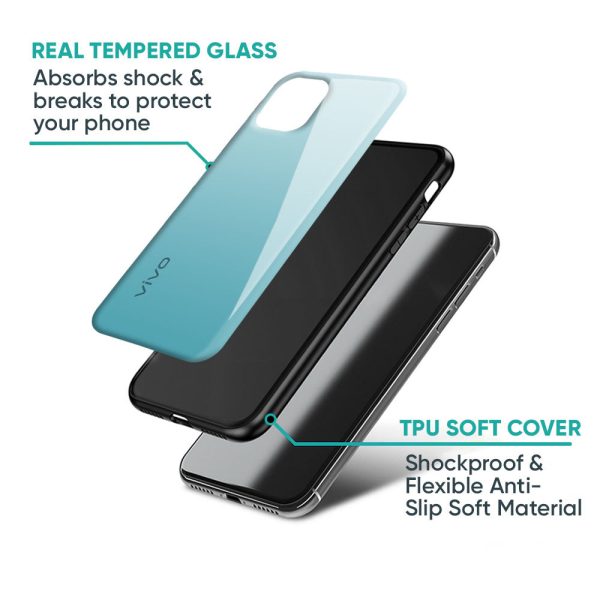 Arctic Blue Glass Case For Vivo Y15s Online Hot Sale