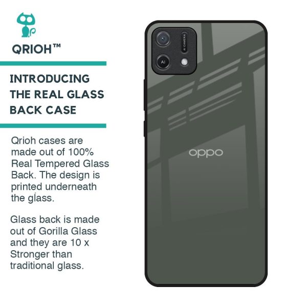 Charcoal Glass Case for Oppo A16K Fashion