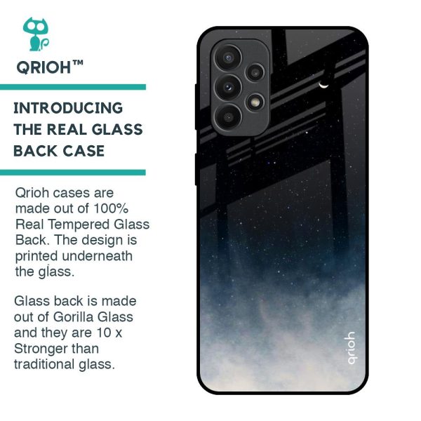 Black Aura Glass Case for Samsung Galaxy A23 Supply