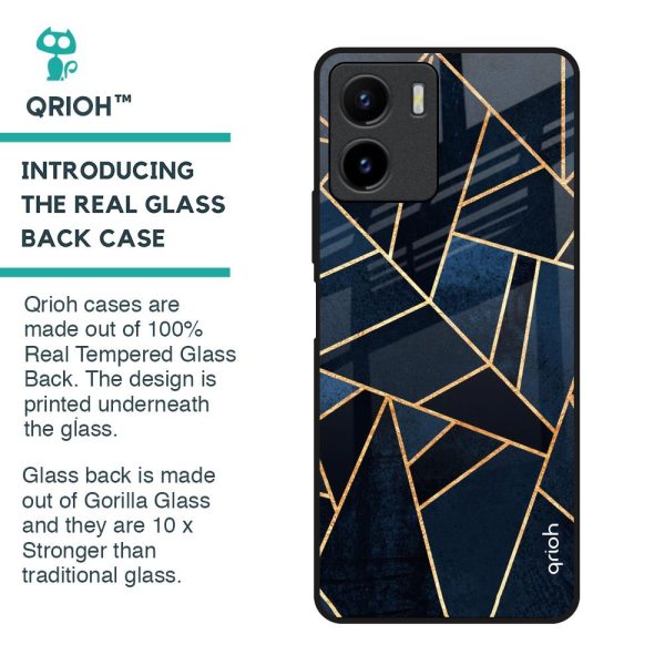 Abstract Tiles Glass Case for Vivo Y15s For Cheap