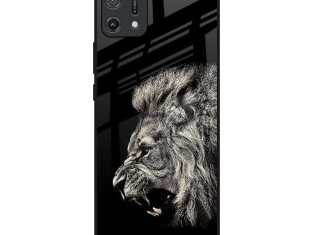 Brave Lion Glass Case for Oppo A16K Sale