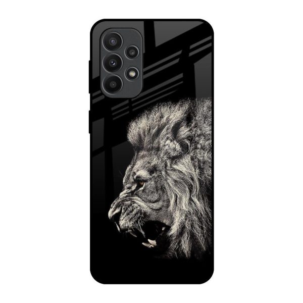 Brave Lion Glass Case for Samsung Galaxy A23 For Cheap