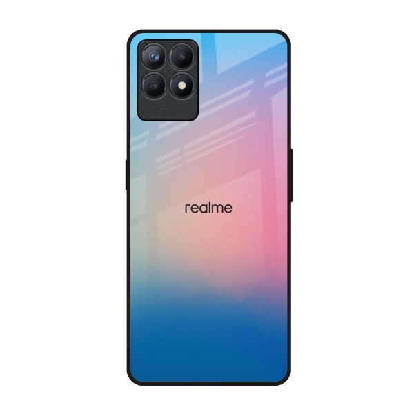 Blue & Pink Ombre Glass case for Realme Narzo 50 Cheap