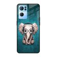 Adorable Baby Elephant Glass Case For Oppo Reno7 Pro 5G Hot on Sale