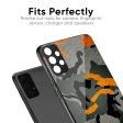 Camouflage Orange Glass Case For Vivo Y73 Fashion