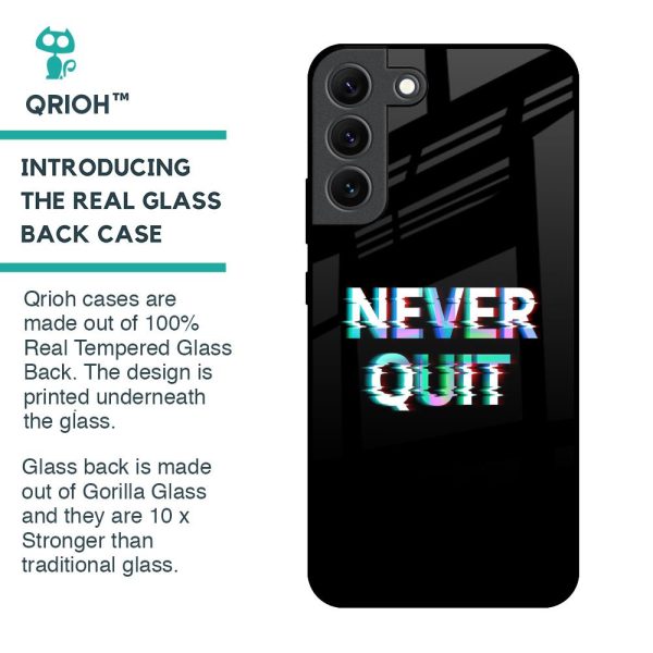 Never Quit Glass Case For Samsung Galaxy S22 5G Fashion