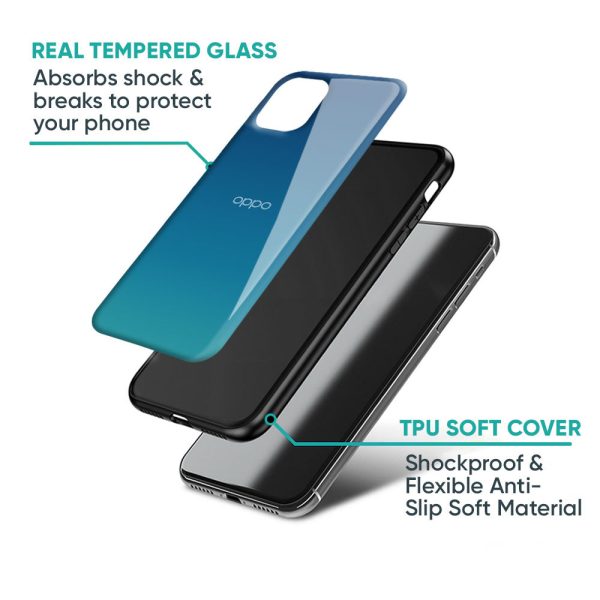 Celestial Blue Glass Case For Oppo A16K For Sale