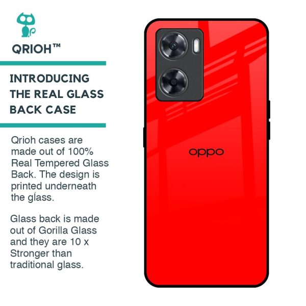 Blood Red Glass Case for Oppo A57 4G For Sale