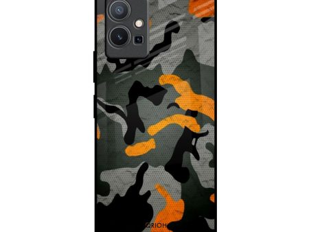 Camouflage Orange Glass Case For Vivo Y75 5G For Cheap