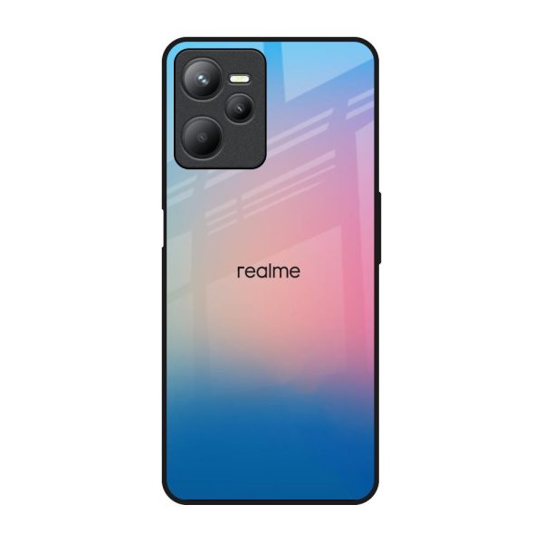 Blue & Pink Ombre Glass case for Realme C35 Online Sale